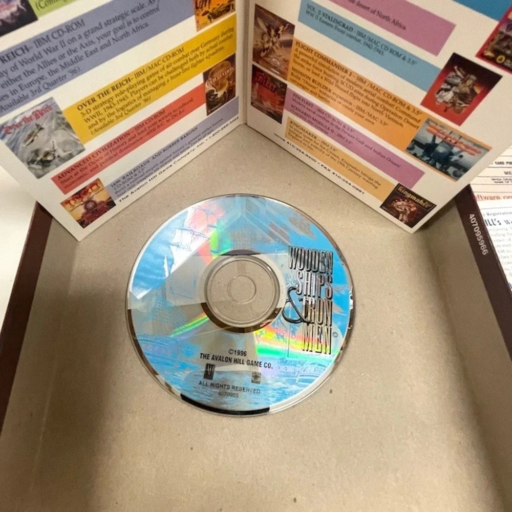 Wooden Ships & Iron Men PC Big Box - Complete CIB (1996) Rare Inserts